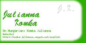 julianna komka business card